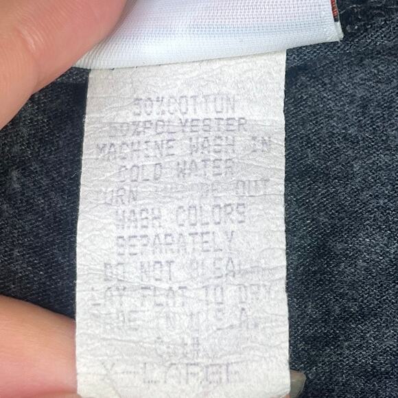 Y2K Harley Davidson Buffalo New York Dark Grey Long Sleeve Top Tshirt - Size XL - Picture 6 of 7